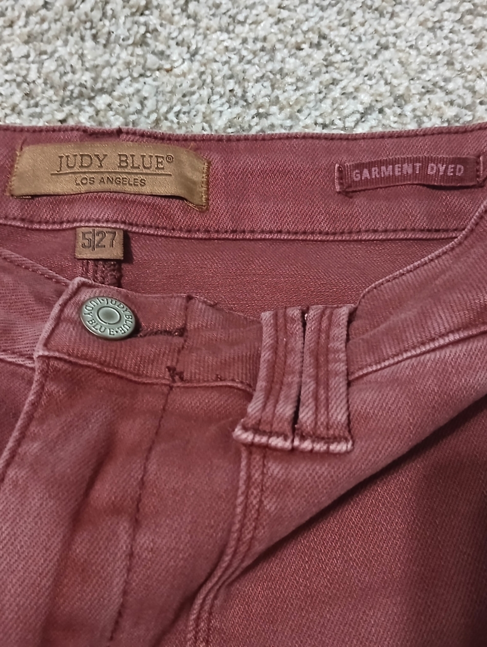 Judy Blue High-Rise Straight Leg Pants in Burgundy - Picture 6 of 16